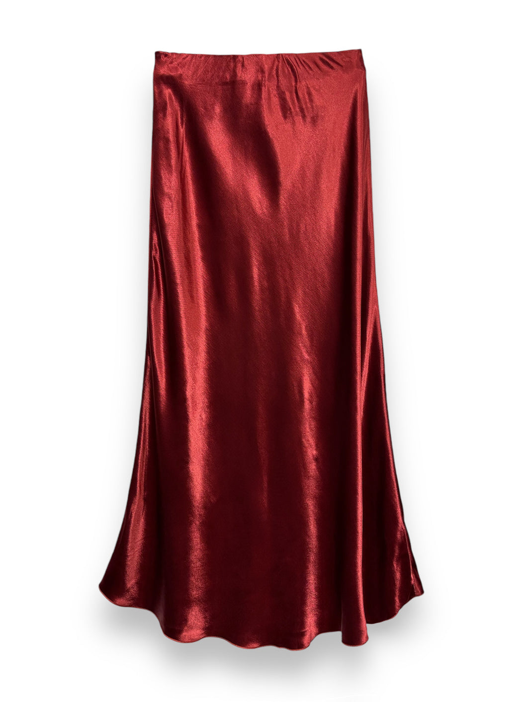 Colette Satin Skirt Carmine Red