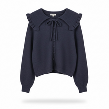 Load image into Gallery viewer, Remy Collared Button Cardigan Navy
