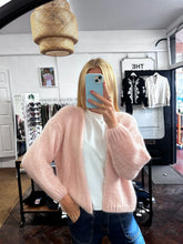 Load image into Gallery viewer, Bernadette Oversized Mohair Cardigan Light Pink
