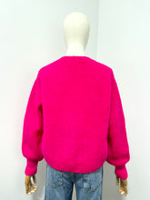 Load image into Gallery viewer, Mohair Zip Front Cardigan Fuschia
