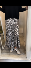 Load image into Gallery viewer, Kat Bias Cut Satin Leopard Skirt Beige
