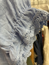 Load image into Gallery viewer, Sara Short Sleeve Linen Collared Shirt Pale Blue
