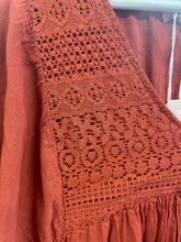 Load image into Gallery viewer, Hazel Lace Voile V Neck Dress Terracota

