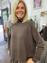 Load image into Gallery viewer, Tammy Ribbed Turtle Neck Jumper Chocolate
