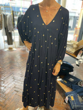 Load image into Gallery viewer, Elise Sparkle Smock Dress Navy
