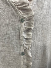 Load image into Gallery viewer, Washed Linen Frill Waistcoat Beige
