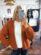 Load image into Gallery viewer, Bernadette Oversized Mohair Cardigan Cognac
