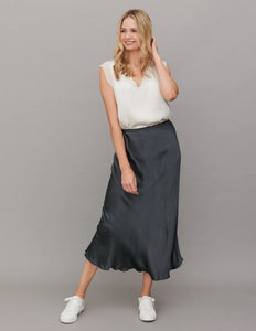 Sable Slinky Skirt Grey