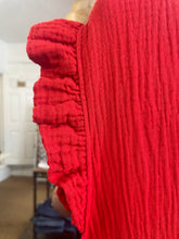 Load image into Gallery viewer, Sunny Cheesecloth Swing Dress Red
