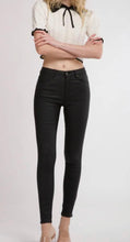 Load image into Gallery viewer, Coated Skinny Jeans Black
