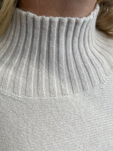 Tammy Ribbed Turtle Neck Jumper Beige