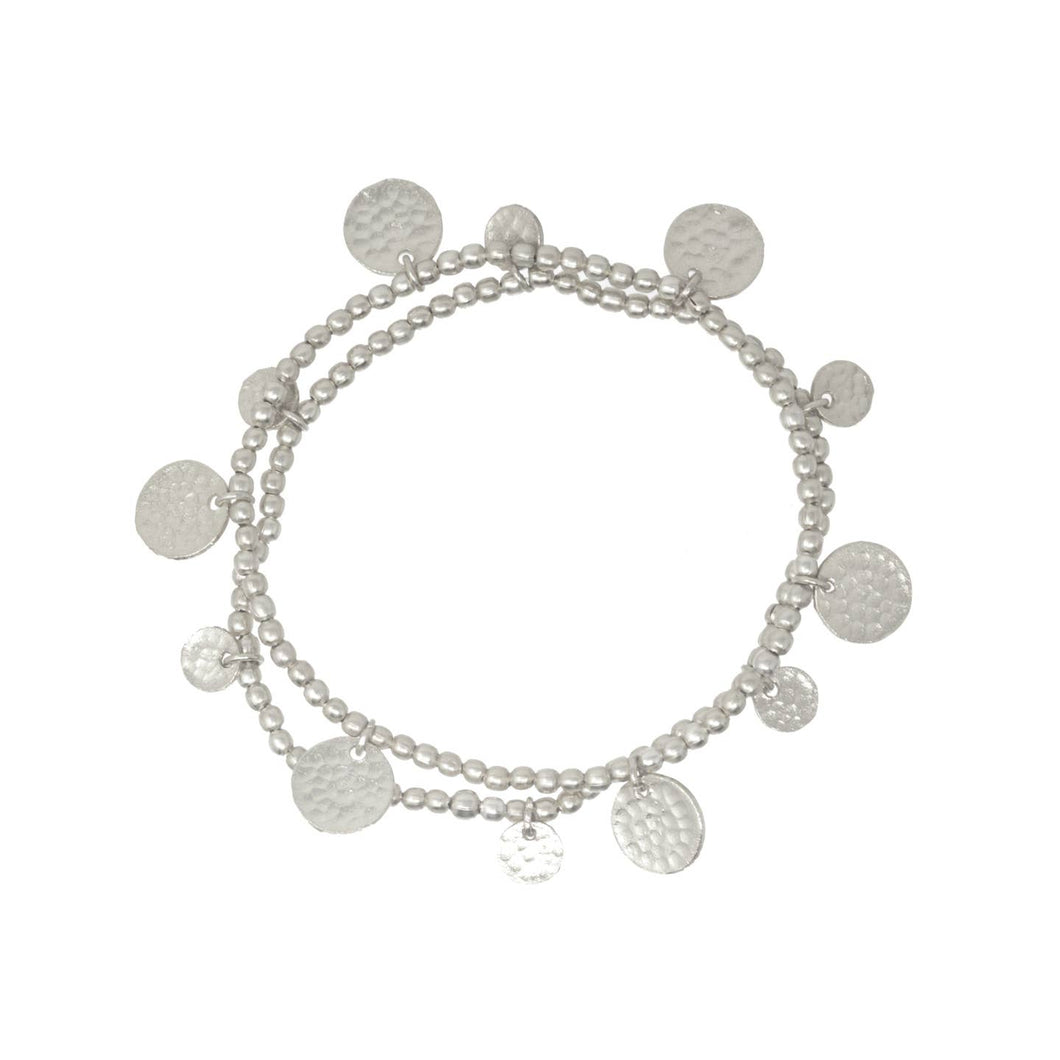 Silver Libra Coin Bracelet