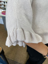 Load image into Gallery viewer, Florrie Frill Cuff Jumper Beige
