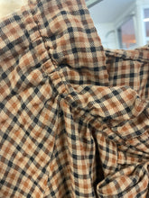 Load image into Gallery viewer, Juniper Check Bow Blouse Camel
