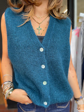 Load image into Gallery viewer, Mae Mohair Button Tank Petrol
