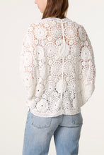 Load image into Gallery viewer, Mandala Crochet Cardigan Ivory
