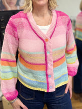 Load image into Gallery viewer, Rainbow Multi Stripe Cardigan
