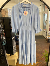 Load image into Gallery viewer, Cleo Cheesecloth Dress Sky Blue
