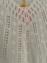 Load image into Gallery viewer, Nerissa V Neck Embroidered Top Cream
