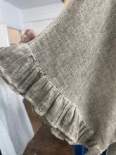 Load image into Gallery viewer, Washed Linen Ruffle Top Khaki
