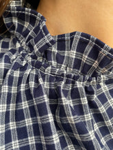 Load image into Gallery viewer, Elsie Checked Blouse Marine
