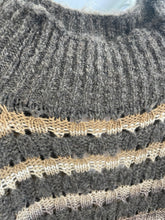 Load image into Gallery viewer, Rowan Textured Stripe Jumper Mocha
