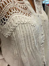 Load image into Gallery viewer, Lois Lace Pintuck Blouse White
