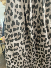 Load image into Gallery viewer, Leopard Cotton Barrel Leg Trouser Taupe

