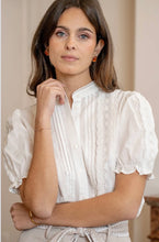 Load image into Gallery viewer, Katrina Broderie Blouse Off White
