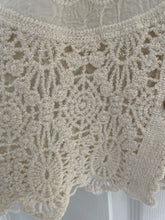 Load image into Gallery viewer, Cove Crochet Trim Waistcoat Cream
