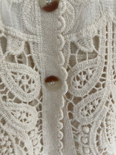 Load image into Gallery viewer, Flora Lightweight Crochet Top Ivory
