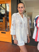 Load image into Gallery viewer, Cabana Broderie Shorts Co-ord Cream

