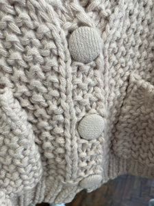 Cora Chunky Knit Cardigan Beige