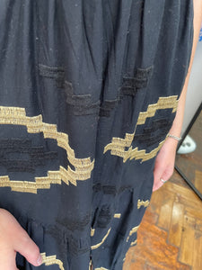 Cindy Embroidered Maxi Dress Black