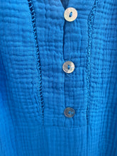 Load image into Gallery viewer, Soraya Cheesecloth Swing Dress Cobalt
