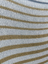 Load image into Gallery viewer, Isla Graduated Stripe Cotton Knit Pale Blue/Khaki
