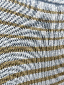 Isla Graduated Stripe Cotton Knit Pale Blue/Khaki