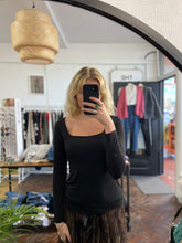 Load image into Gallery viewer, Sally Square Neck Long Sleeve Black
