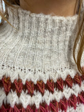Load image into Gallery viewer, Fawn Funnel Neck Jumper Cream/Autumn Stripe
