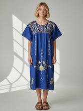 Load image into Gallery viewer, Mira Kaftan Dress Blue
