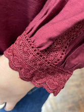 Load image into Gallery viewer, Grace Pintuck Blouse Bordeaux
