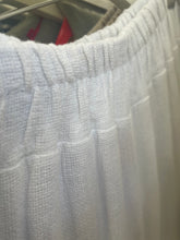 Load image into Gallery viewer, Washed Linen Tapered Mesh Trim Trouser White
