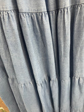 Load image into Gallery viewer, Calantha Chambray Tiered Skirt
