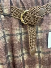 Load image into Gallery viewer, Checked Jersey Skirt Brown/Choc
