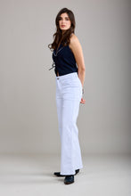 Load image into Gallery viewer, Gloria Patch Pocket Stretch Wide Leg Denim White
