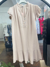 Load image into Gallery viewer, Soraya Cheesecloth Swing Dress Stone
