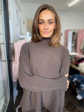 Load image into Gallery viewer, Tammy Ribbed Turtle Neck Jumper Chocolate
