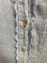 Load image into Gallery viewer, Sara Short Sleeve Linen Collared Shirt Pale Blue
