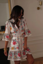 Load image into Gallery viewer, Fleur Floral Border Print Dress
