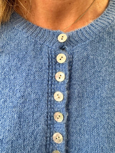 Soft Button Collar Jumper Cornflower